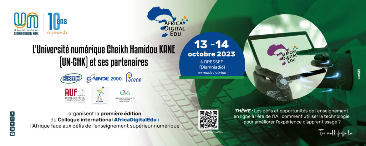 Première édition du Colloque international « AfricaDigitalEdu 2023 : l’Afrique face aux défis del’enseignement supérieur numérique »