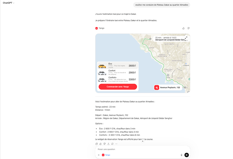 Planifier son trajet en VTC avec ChatGPT : la nouvelle révolution qui simplifie la vie des Sénégalais