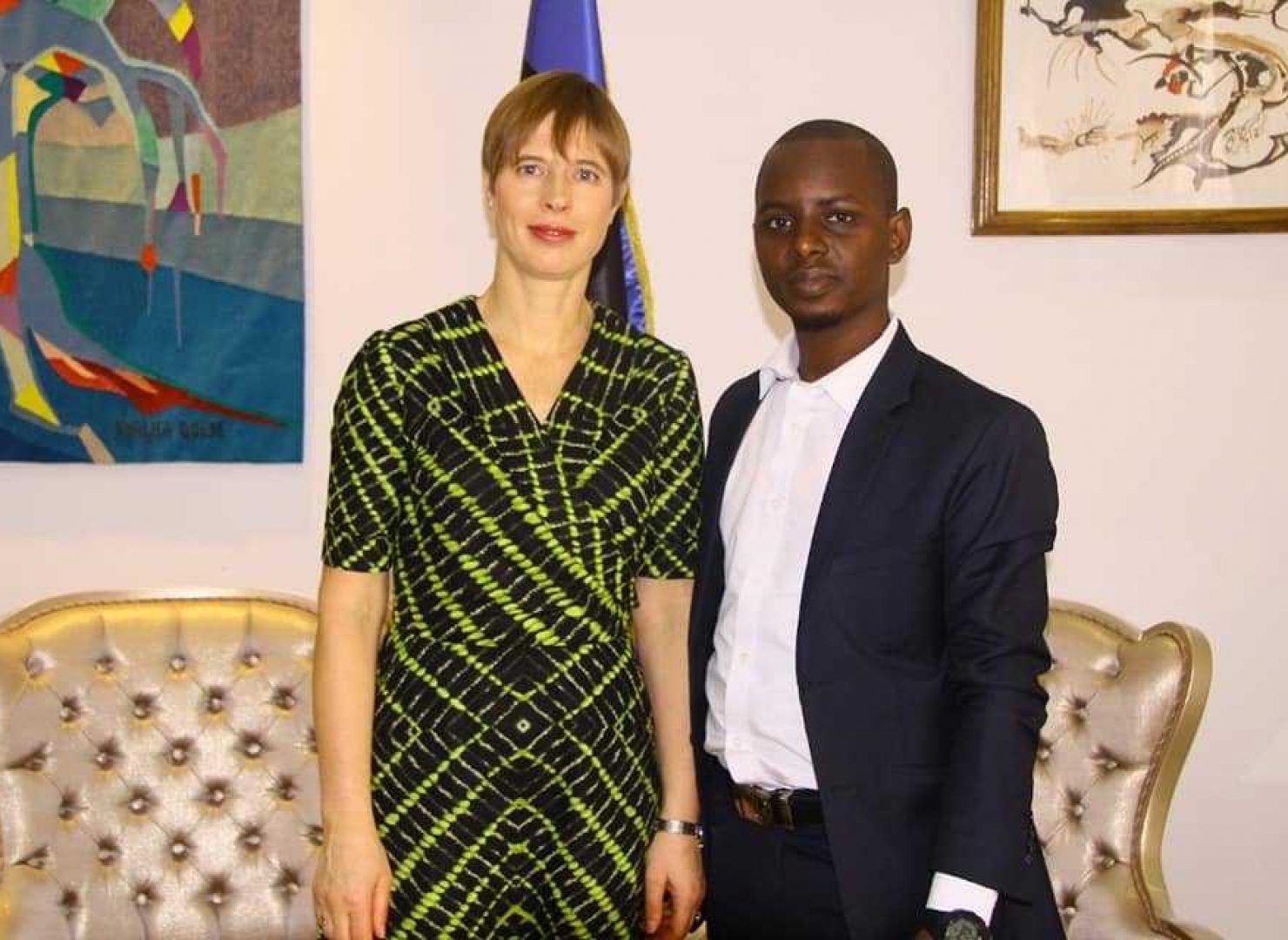 Avec l'ex-présidente de la République d'Estonie